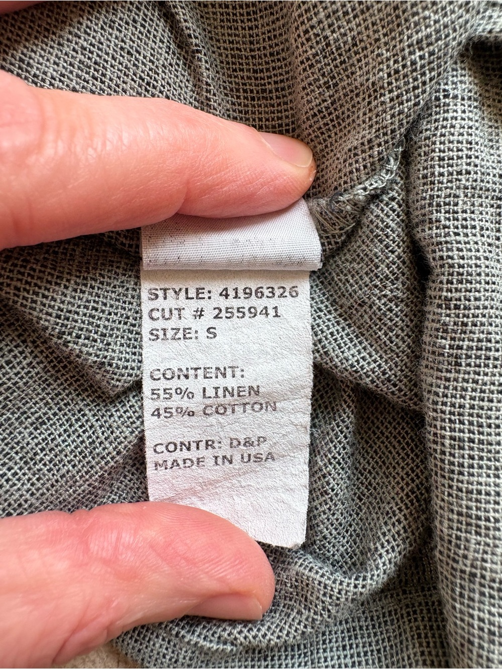 Cut Loose Linen Cotton Boxy Short-Sleeve Top — Gray, Size S - Picture 4 of 7